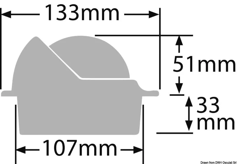 Ritchie Voyager compas encastrable bateau 3 pouces noir