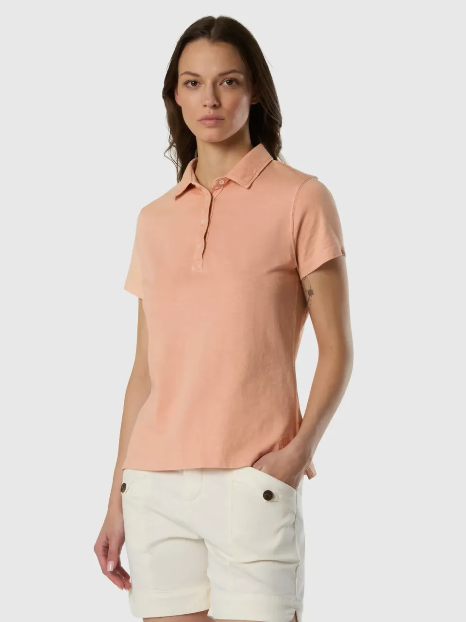 North Sails polo slub jersey femme coton