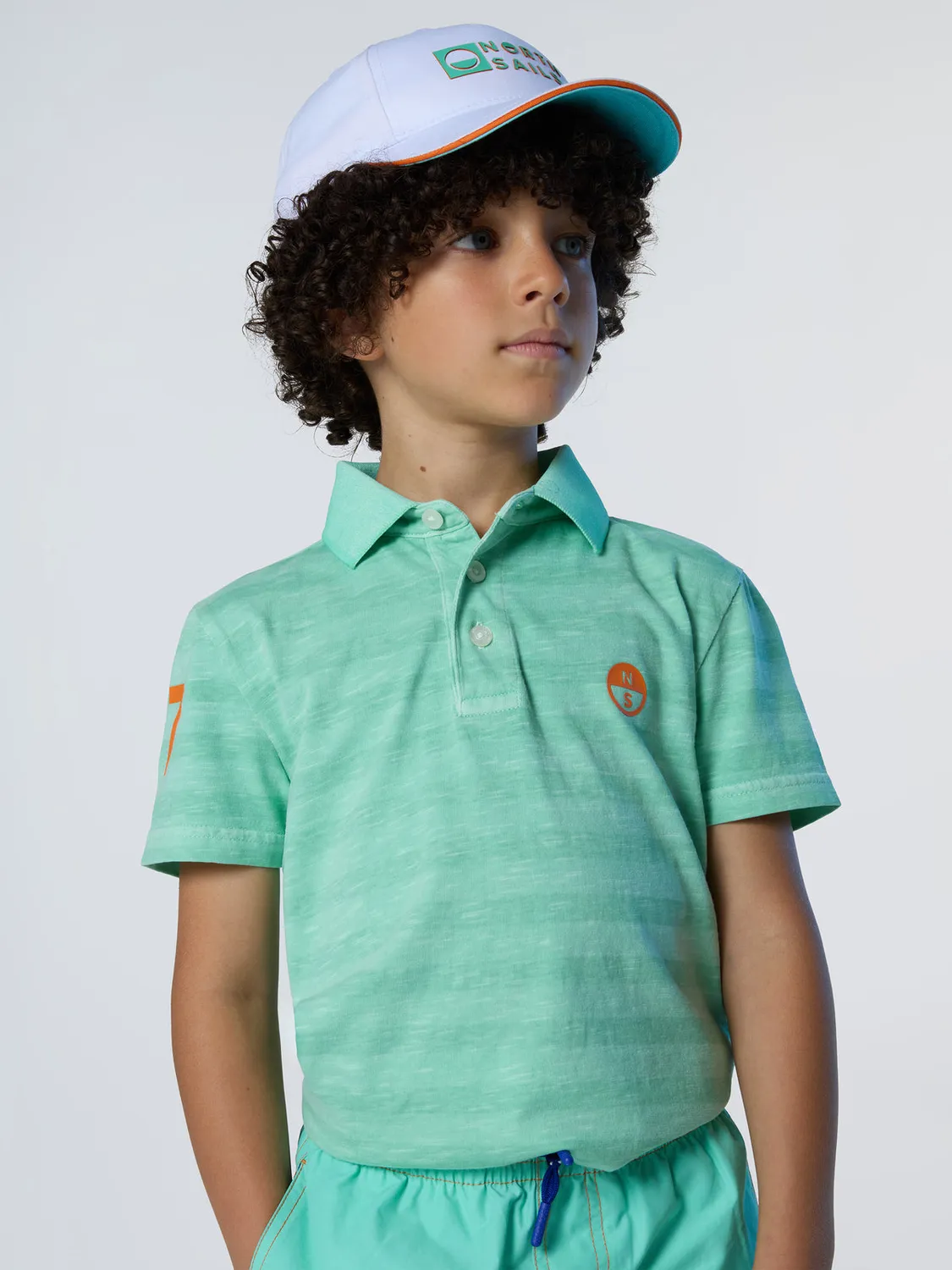 North Sails polo enfant jersey slub rayé coton bio