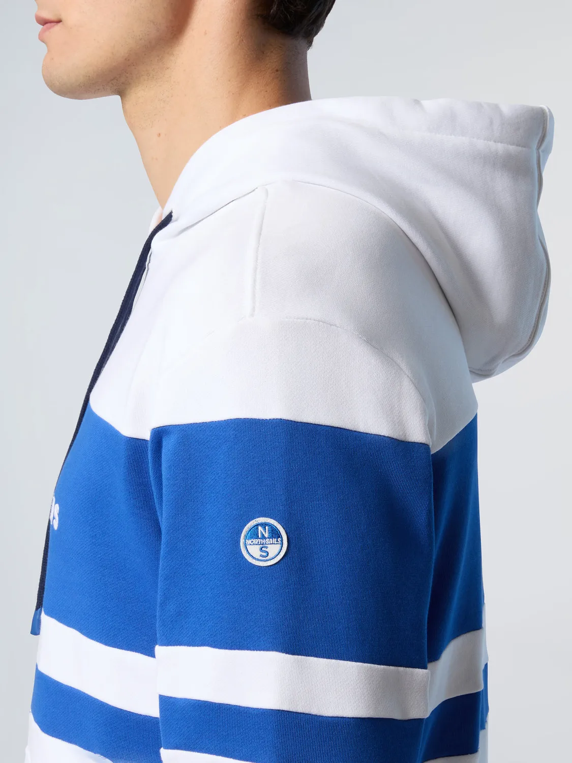 North Sails Hoodie sweat à capuche rayures coton bio