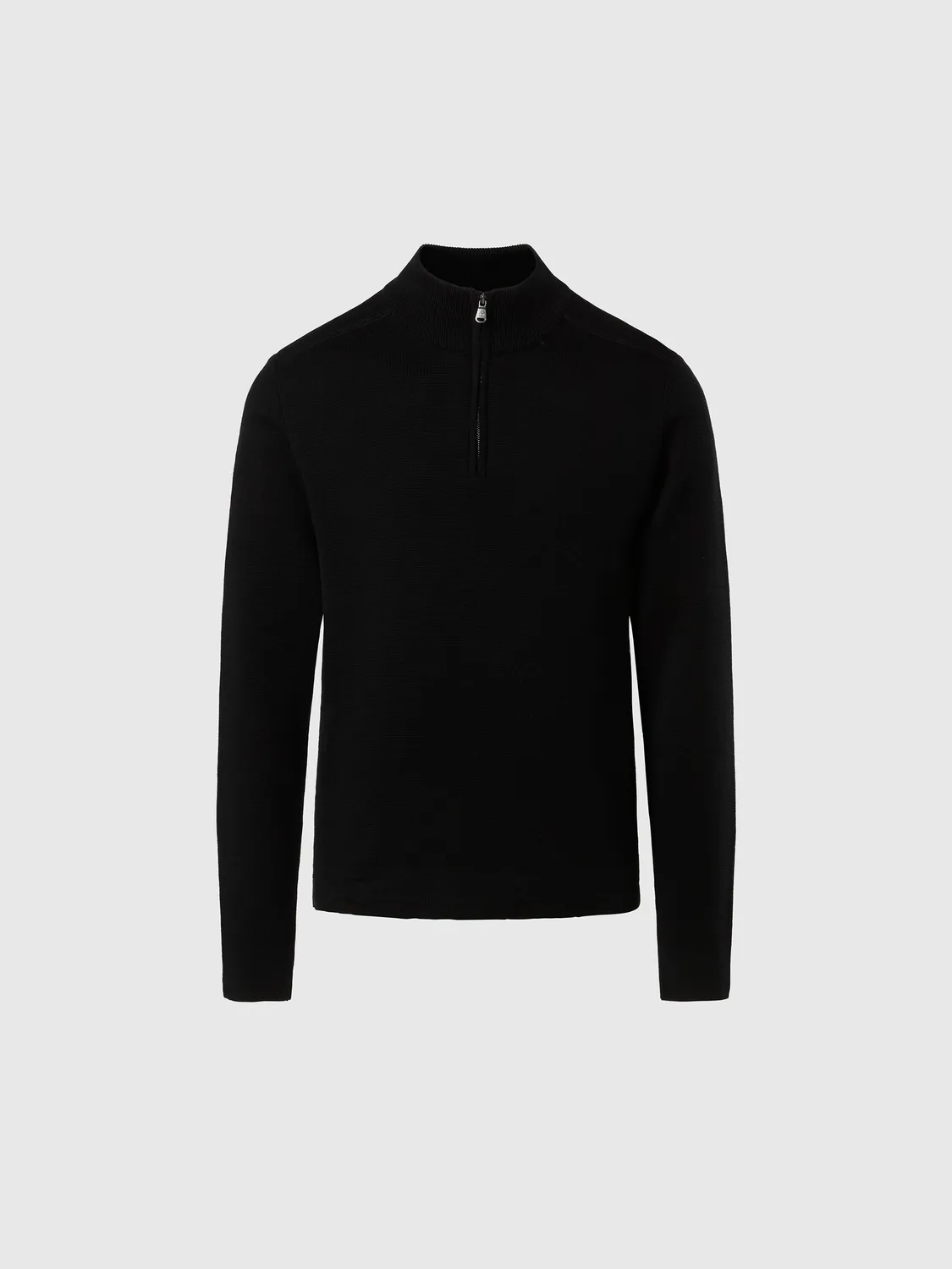 North Sails Tech Wool pull demi-zip homme gris laine tech