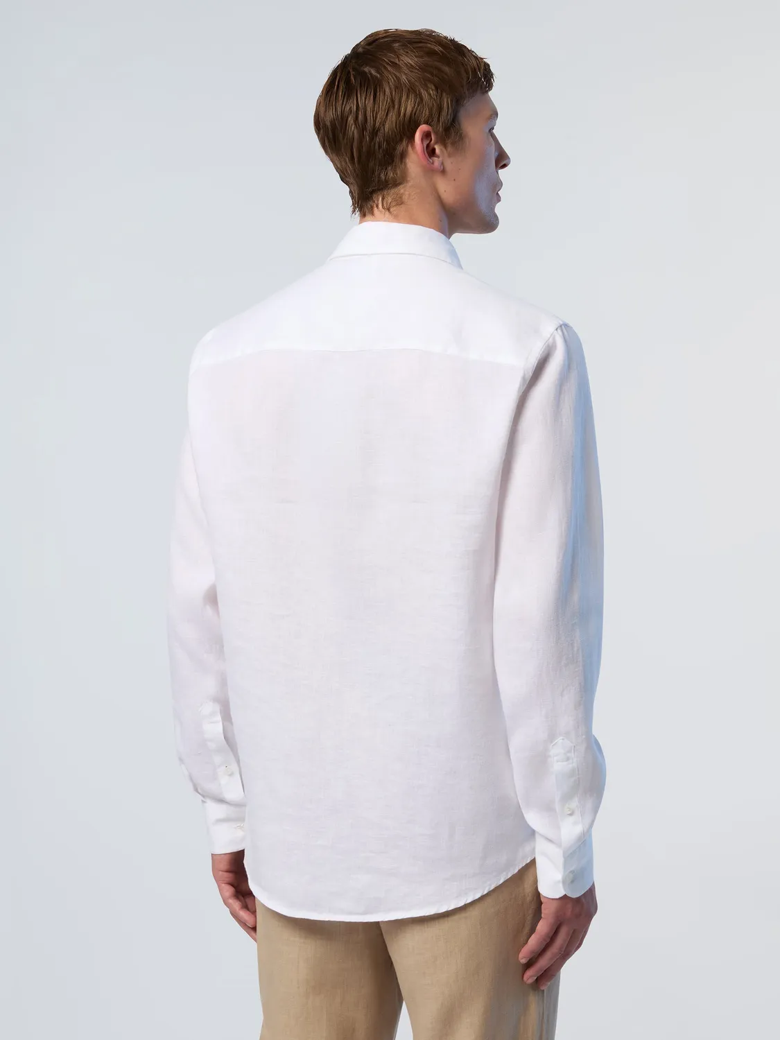 North Sails chemise lin brodée logo homme