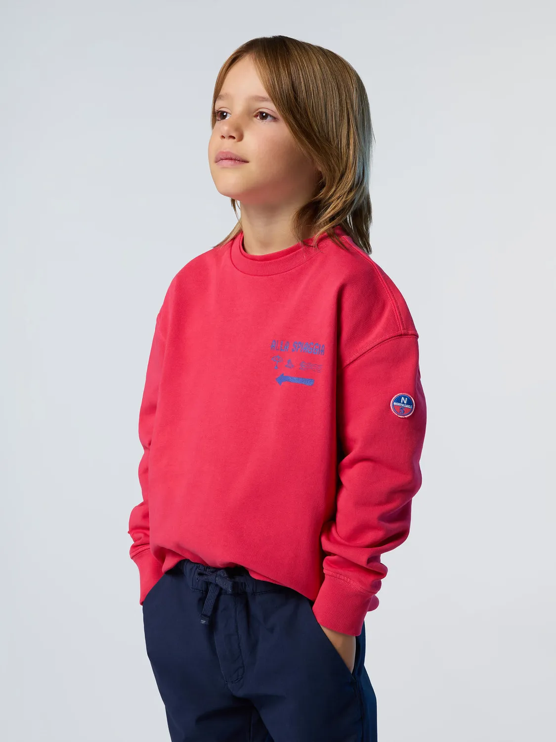 North Sails sweat enfant print plage coton bio teint