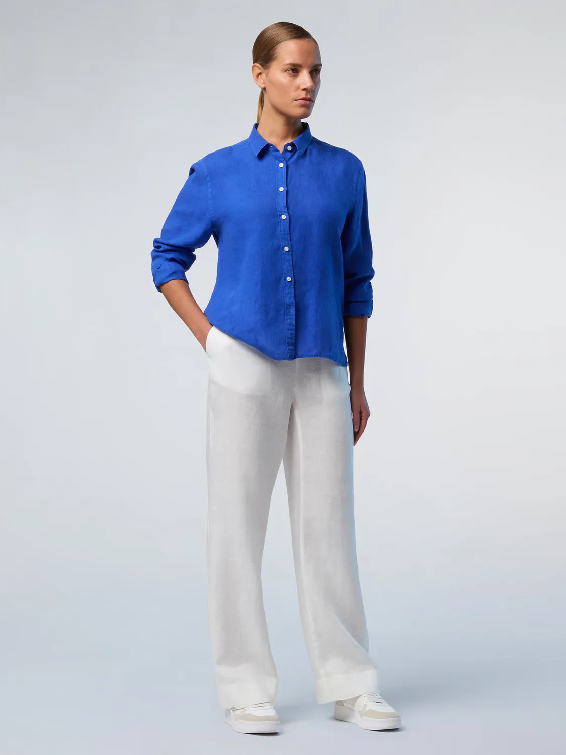 North Sails pantalon lin large taille haute