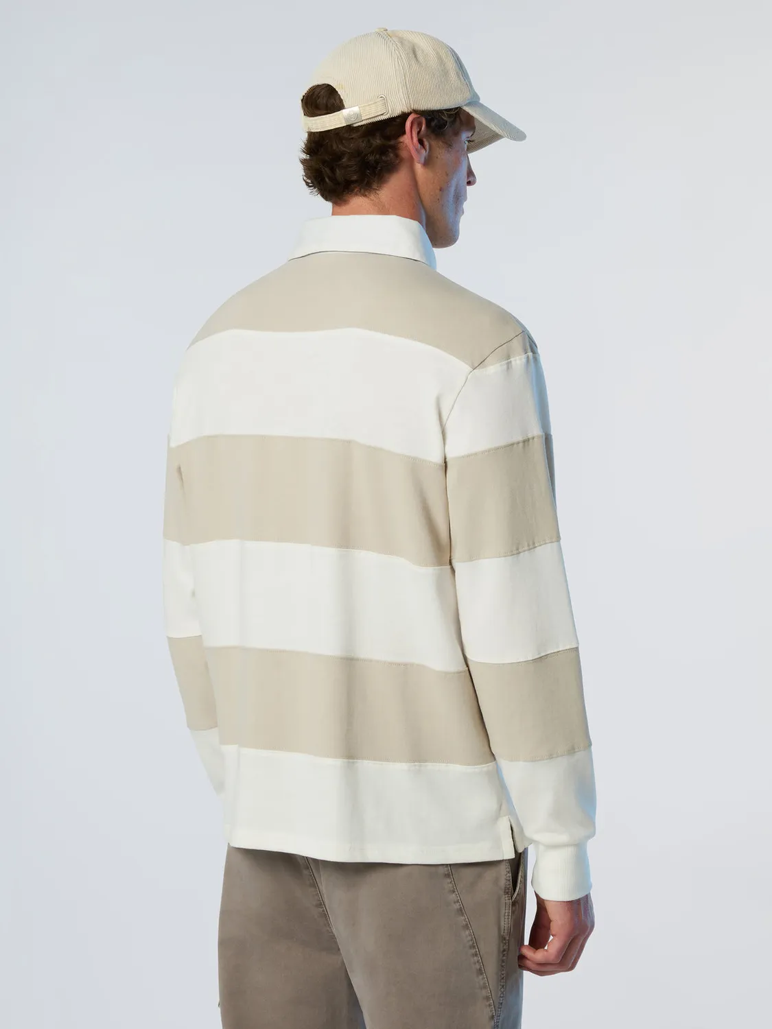 North Sails polo rugby rayé manches longues coton bio