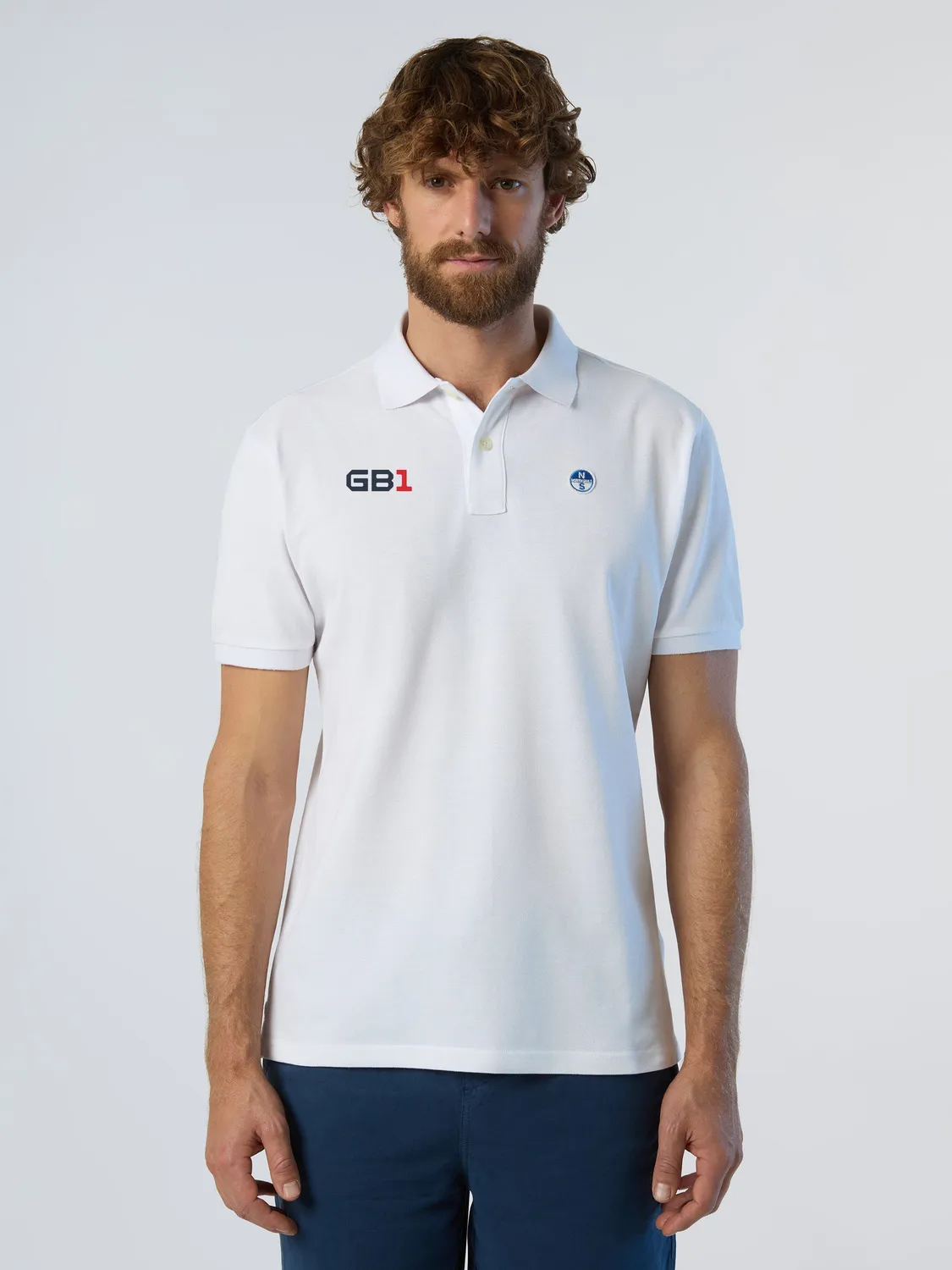 North Sails x GB1 polo homme blanc