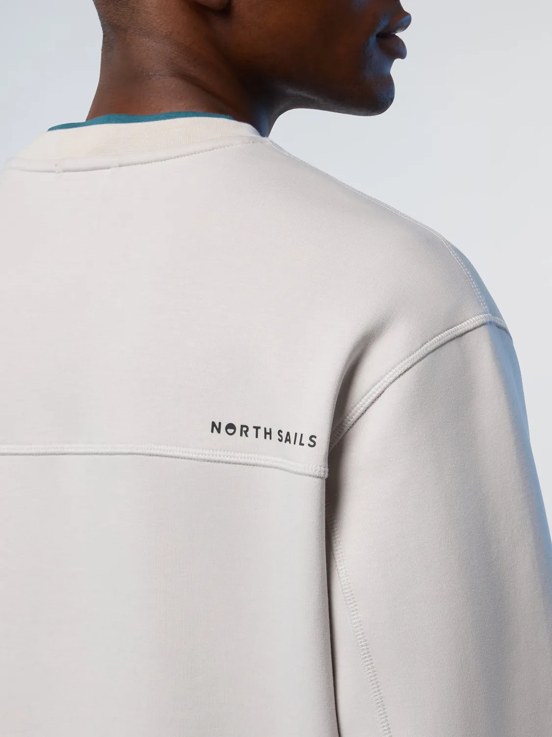 North Sails Interlock sweat col rond coton stretch