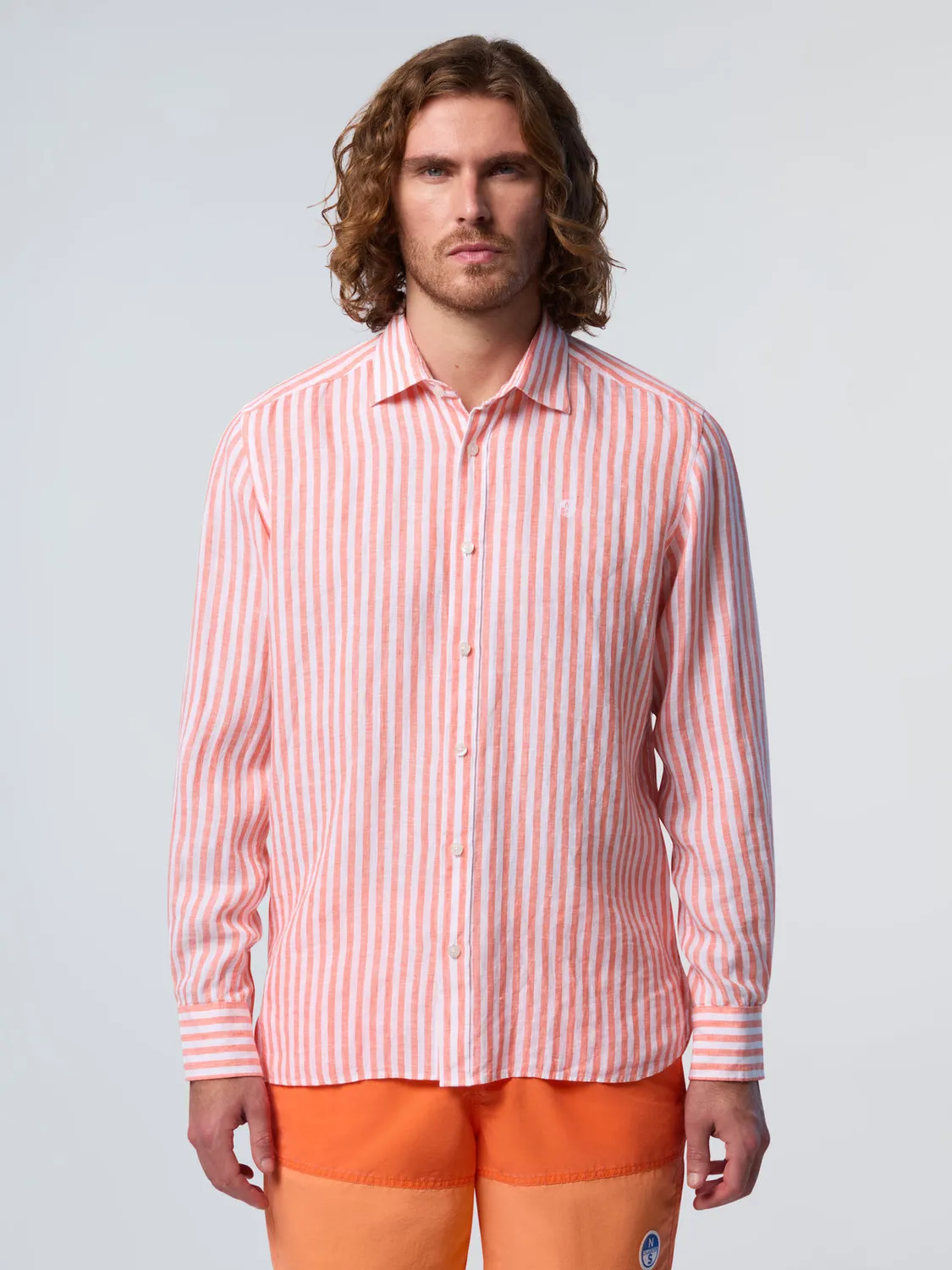 North Sails chemise lin rayée large été