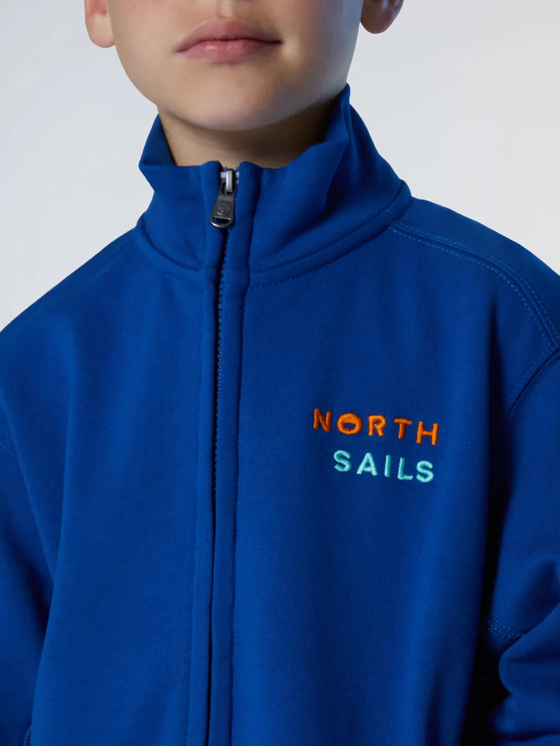 North Sails sweat zippé capuche enfant coton bio