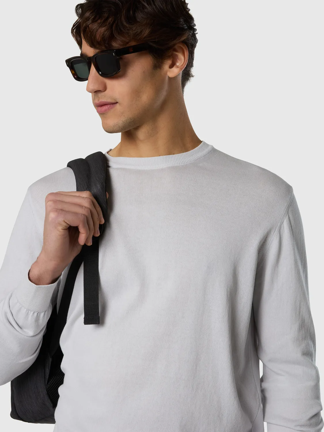 North Sails pull coton Pima bio col rond anti-bouloche