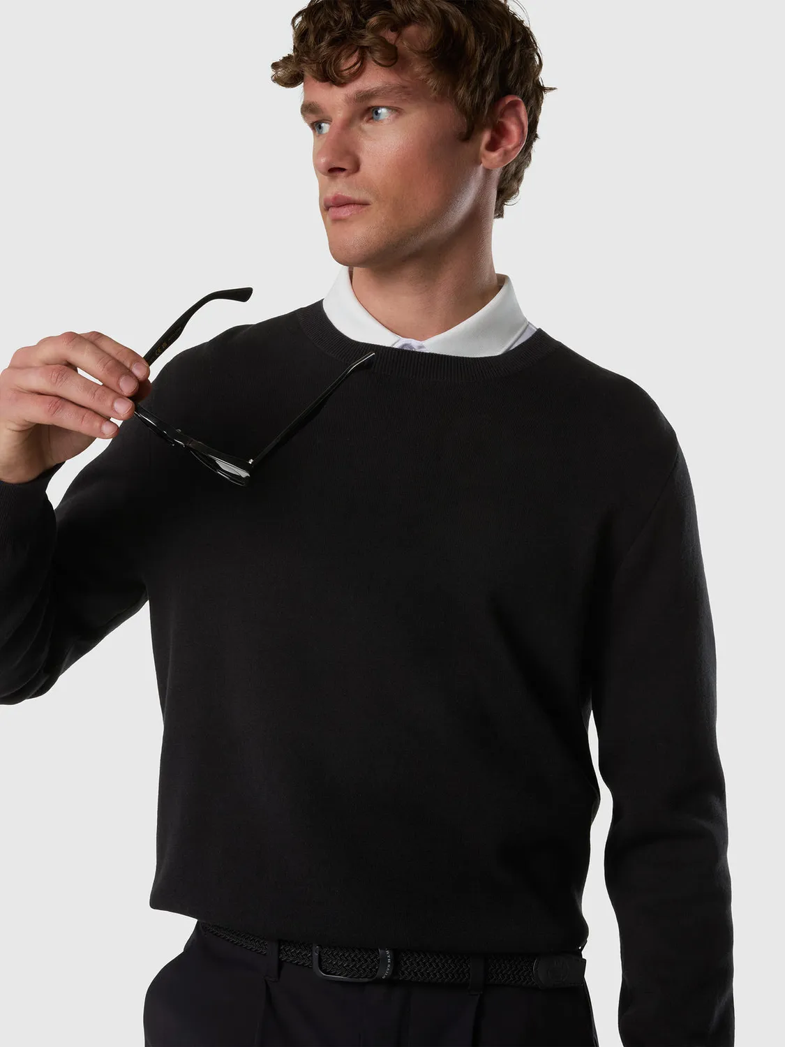 North Sails Bonded pull col rond coton bio