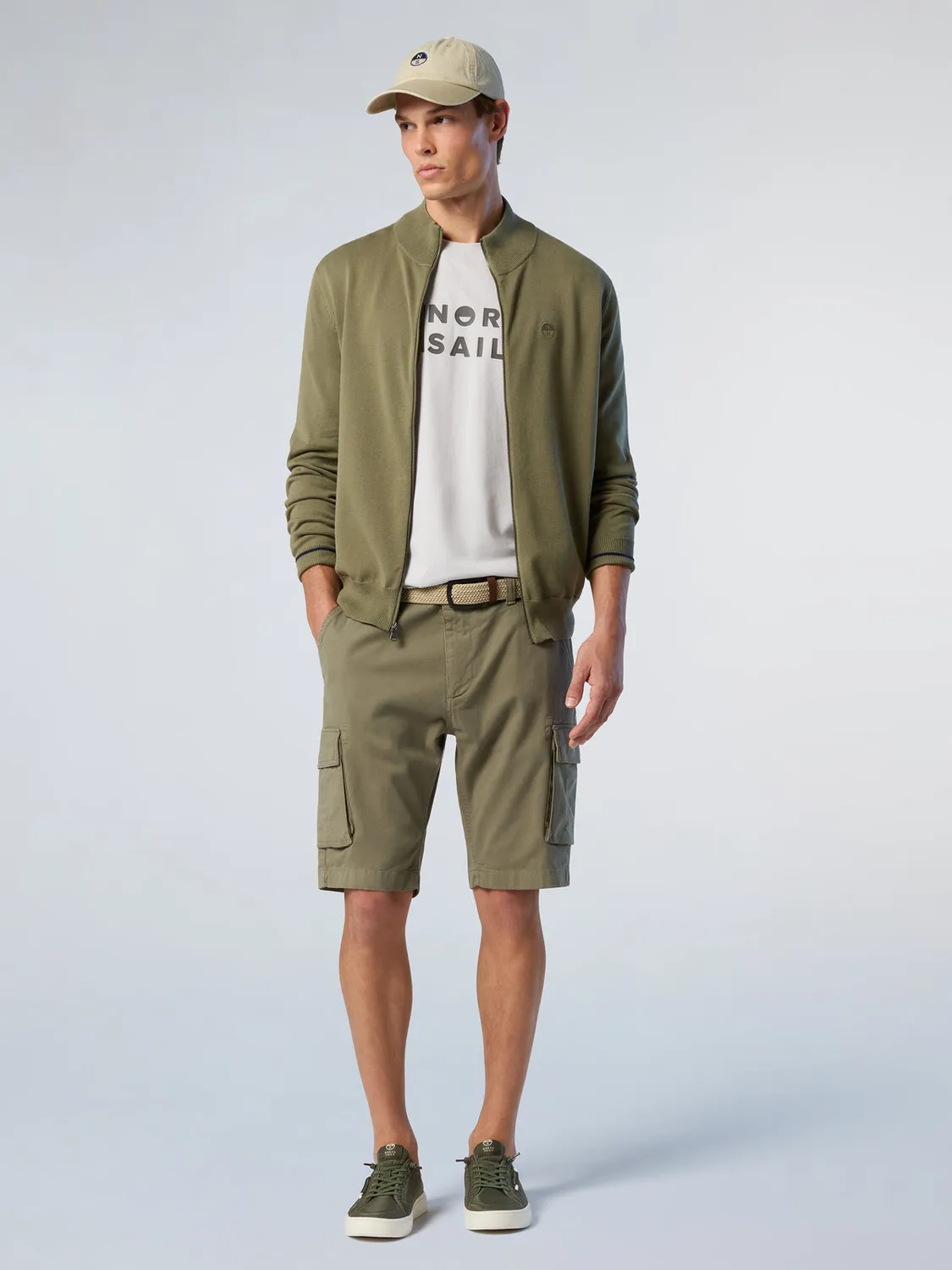 North Sails pull zippé col montant coton bio