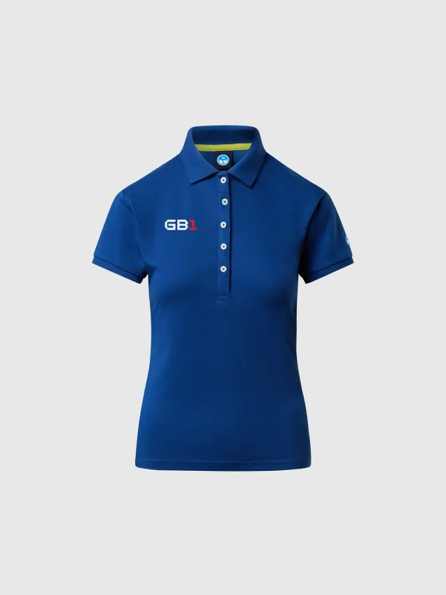 North Sails GB1 polo piqué stretch bleu océan femme