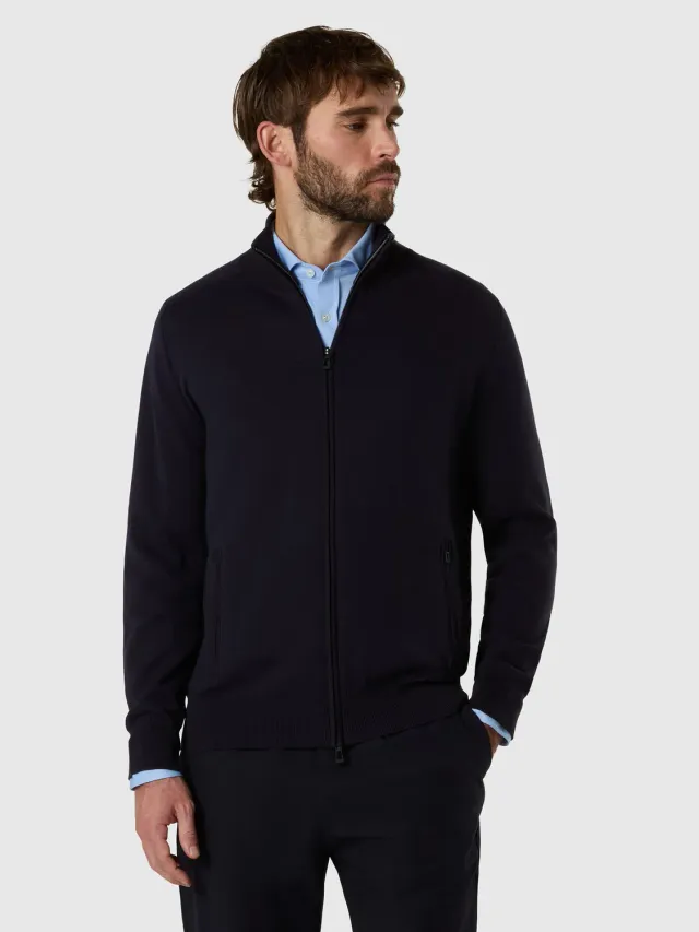 North Sails sweat zippé bonded coton bio