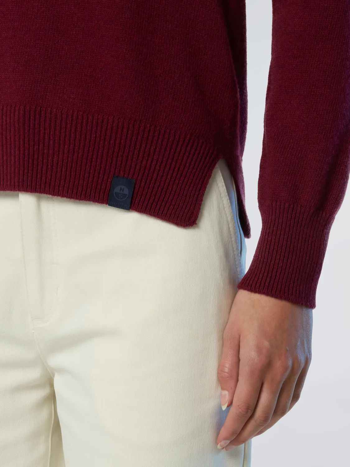 North Sails Saddle Shoulder pull col V cachemire