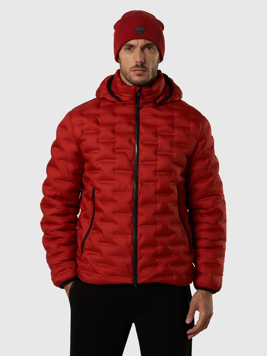 North Sails Laser doudoune homme noir matelassée courte