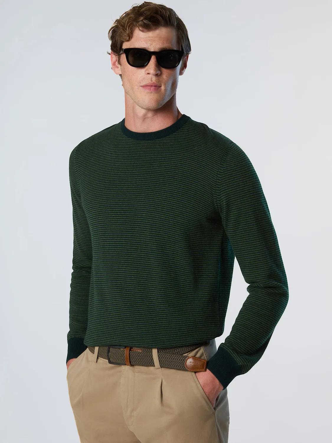 North Sails Rayé pull cachemire col rond homme