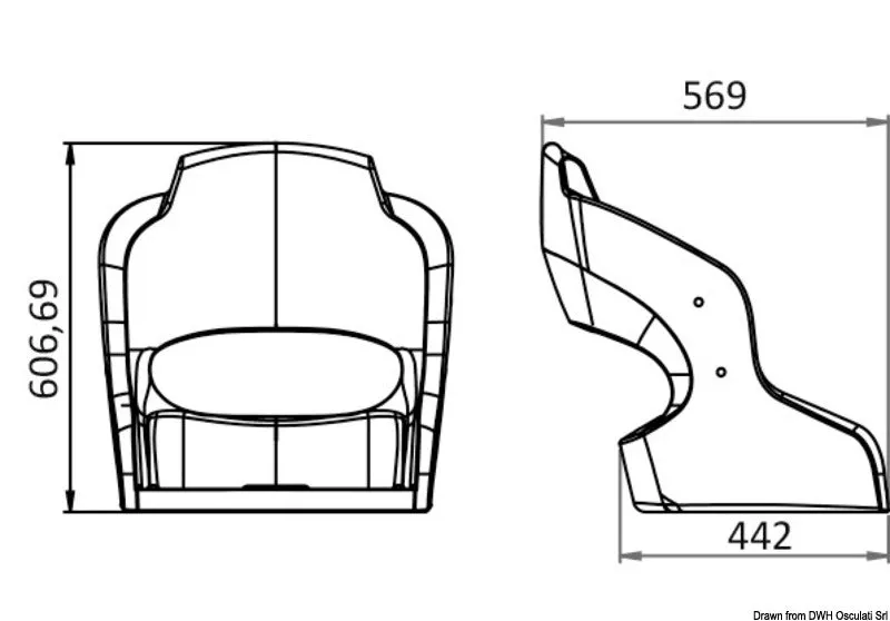 Attwood Aergo siège bateau châssis + bolster SAS
