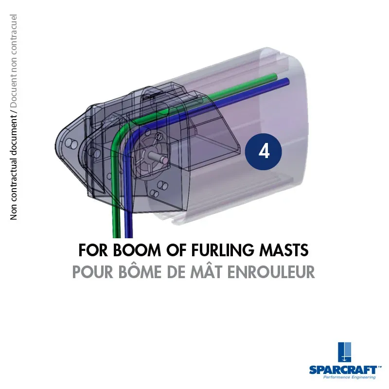 Sparcraft embout bôme F550 intérieur enrouleur