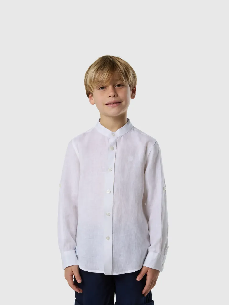 North Sails Mandarin chemise lin enfant col mandarin