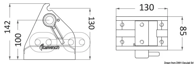 Italwinch bloqueur de chaîne inox chaîne 8-14 mm