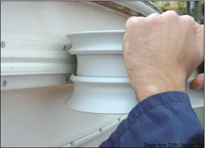 Tessilmare profil pare-battage PVC blanc 40 mm 24 m