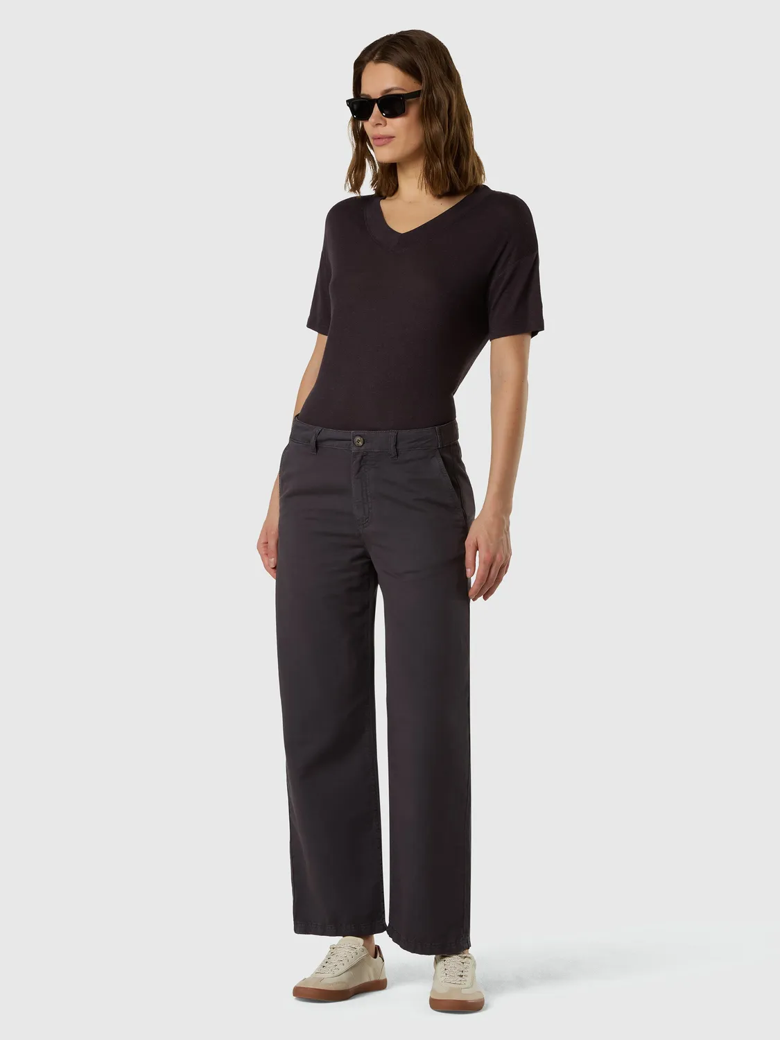 North Sails Wide-leg mariner pants pantalon large beige