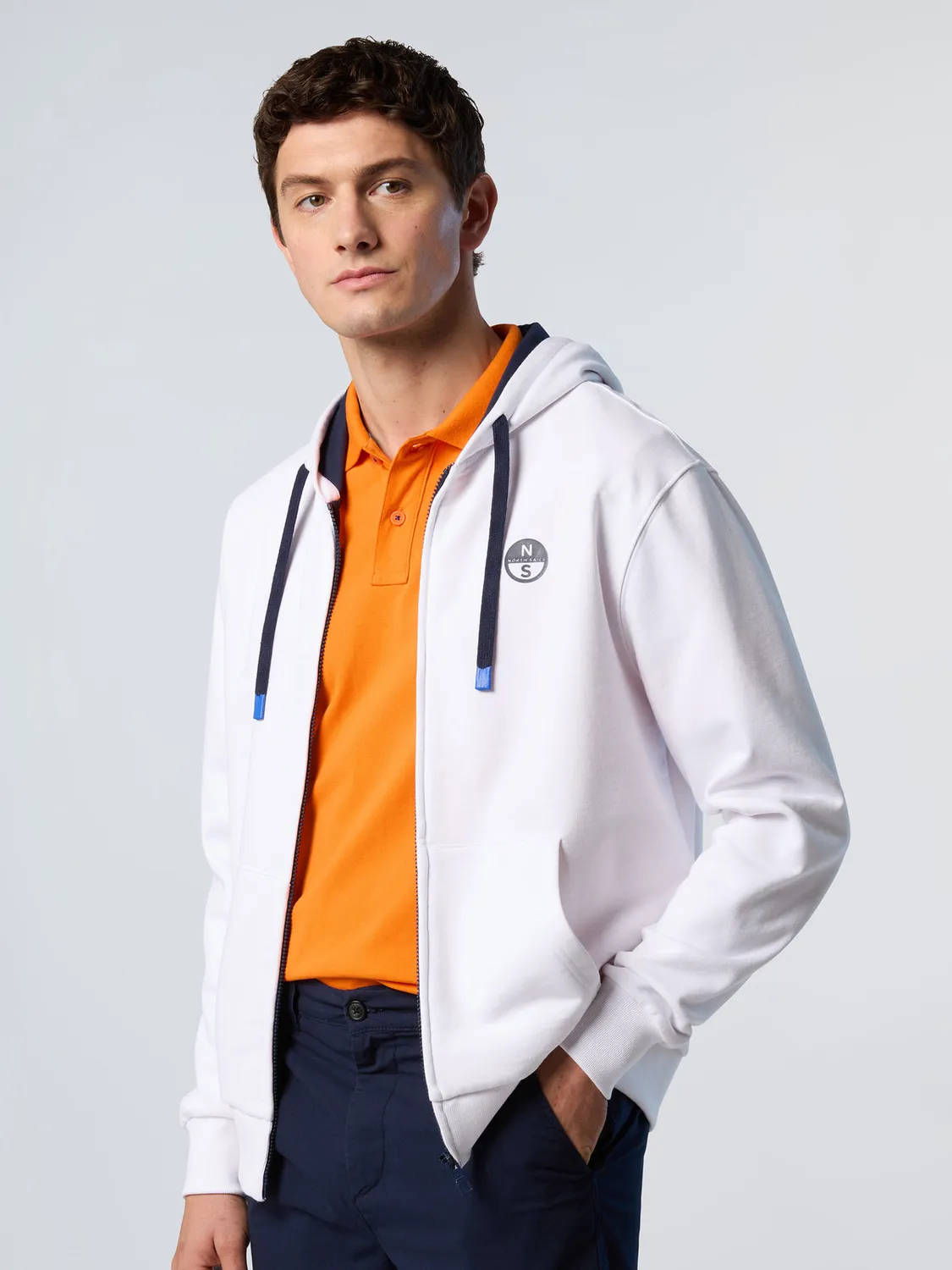 North Sails Sweat zippé capuche patch logo