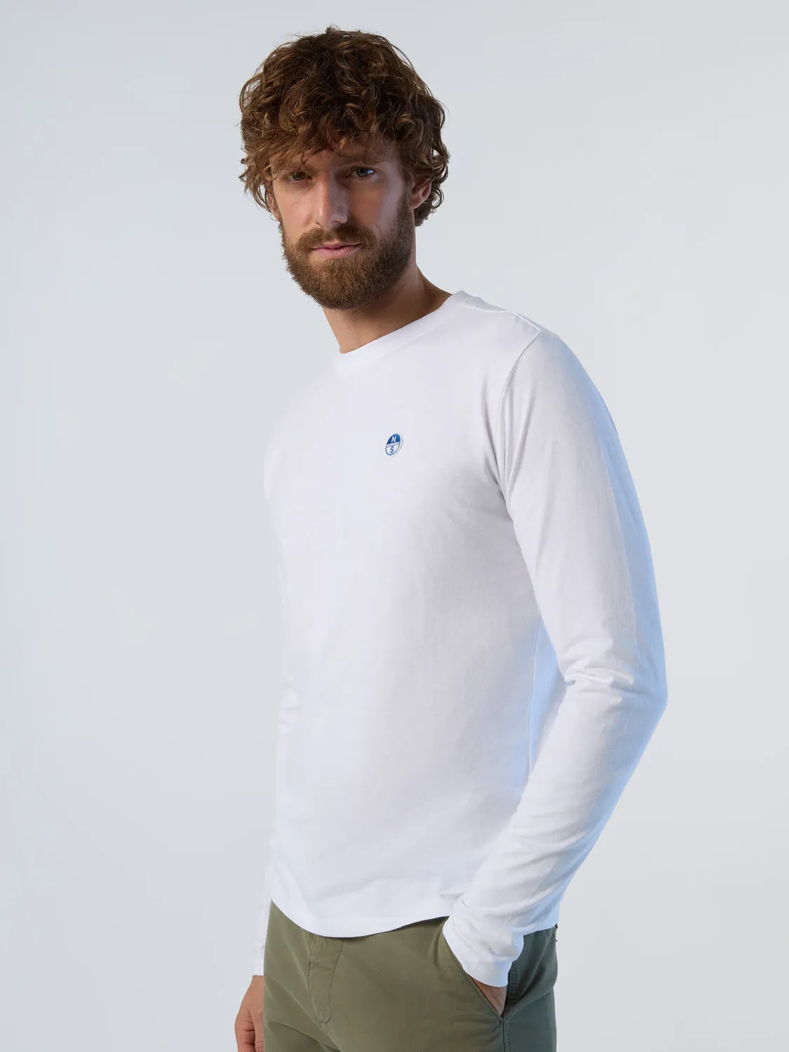 North Sails t-shirt manches longues patch logo coton bio