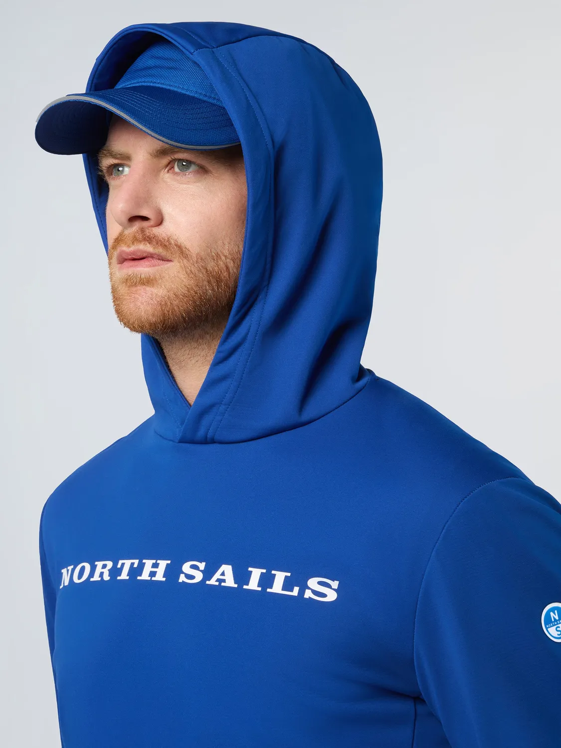 North Sails Race SoftShell+ hoodie bleu océan