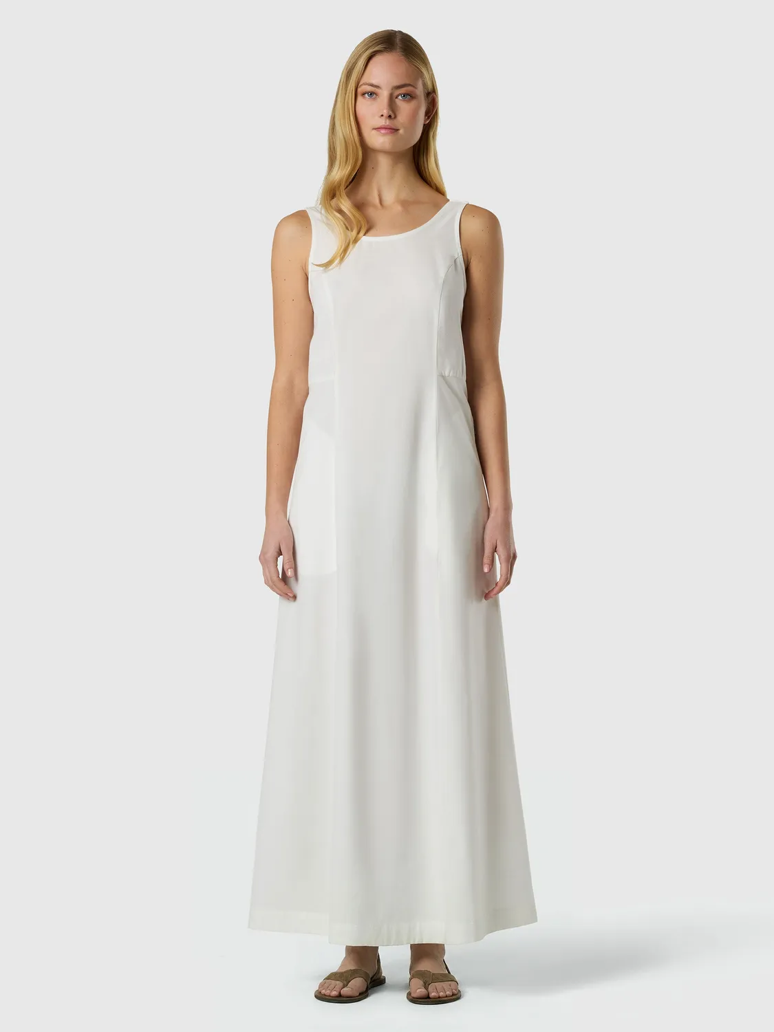 North Sails Robe maxi à bretelles boutonnée Marshmallow coupe regular