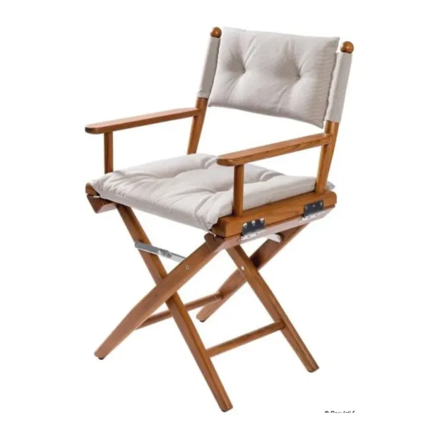 easysea ARC chaise pliante teck sable tissu rembourré