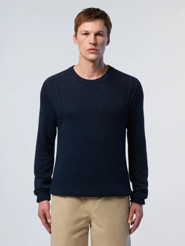 North Sails Fully Fashioned pull col rond coton bio
