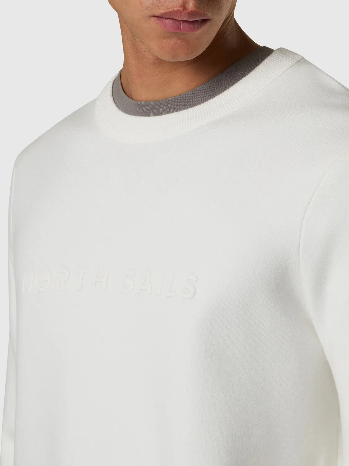 North Sails pull viscose lettrage 3D homme rouille