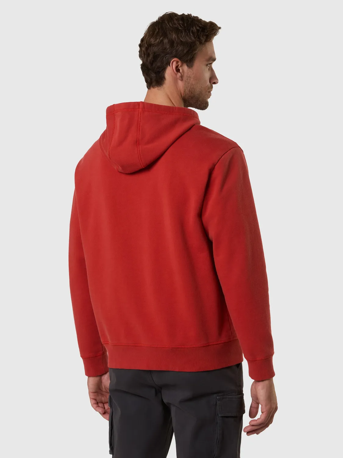 North Sails hoodie délavé capuche rouille coton