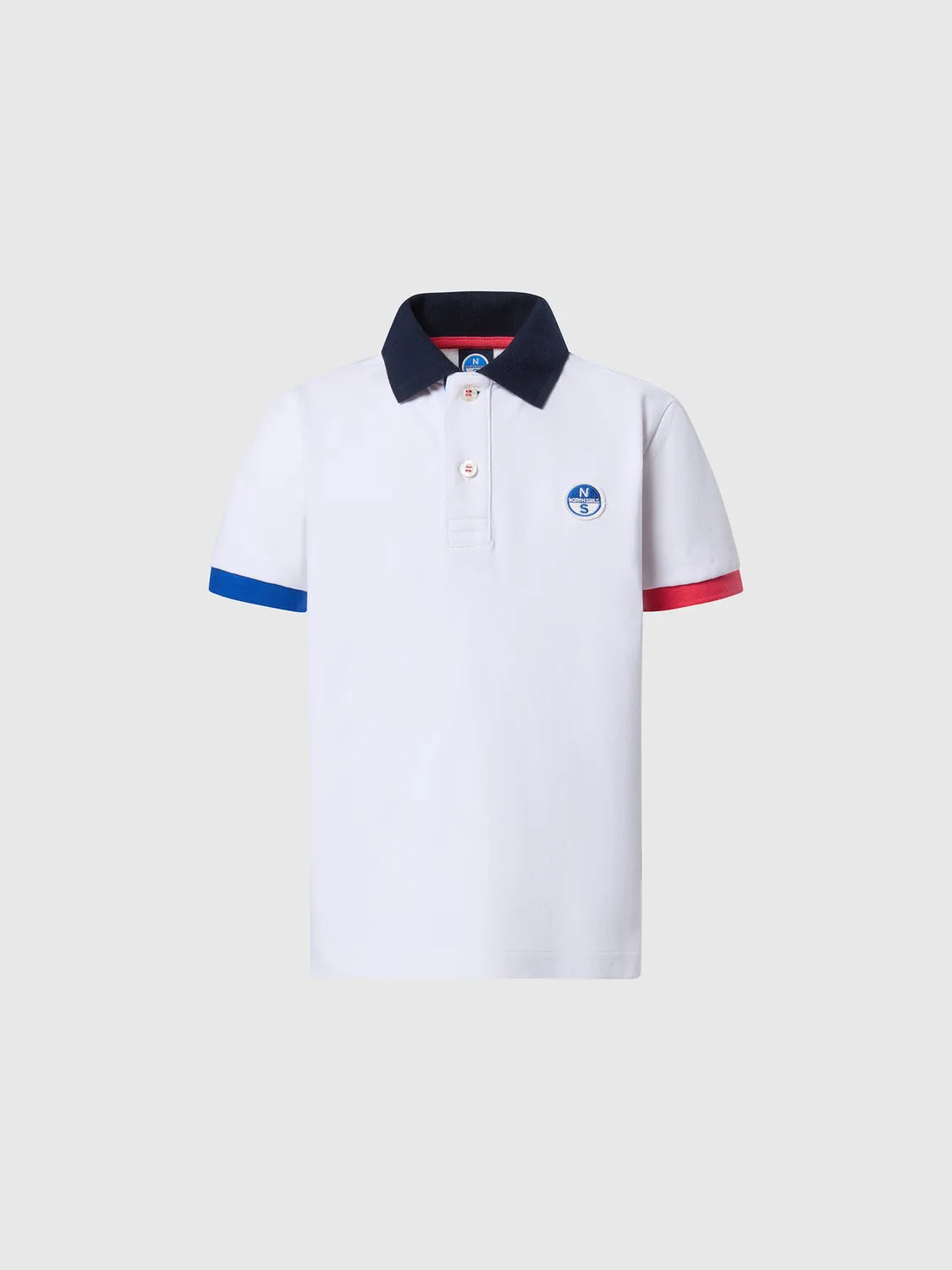 North Sails polo enfant coton bio liserés couleur