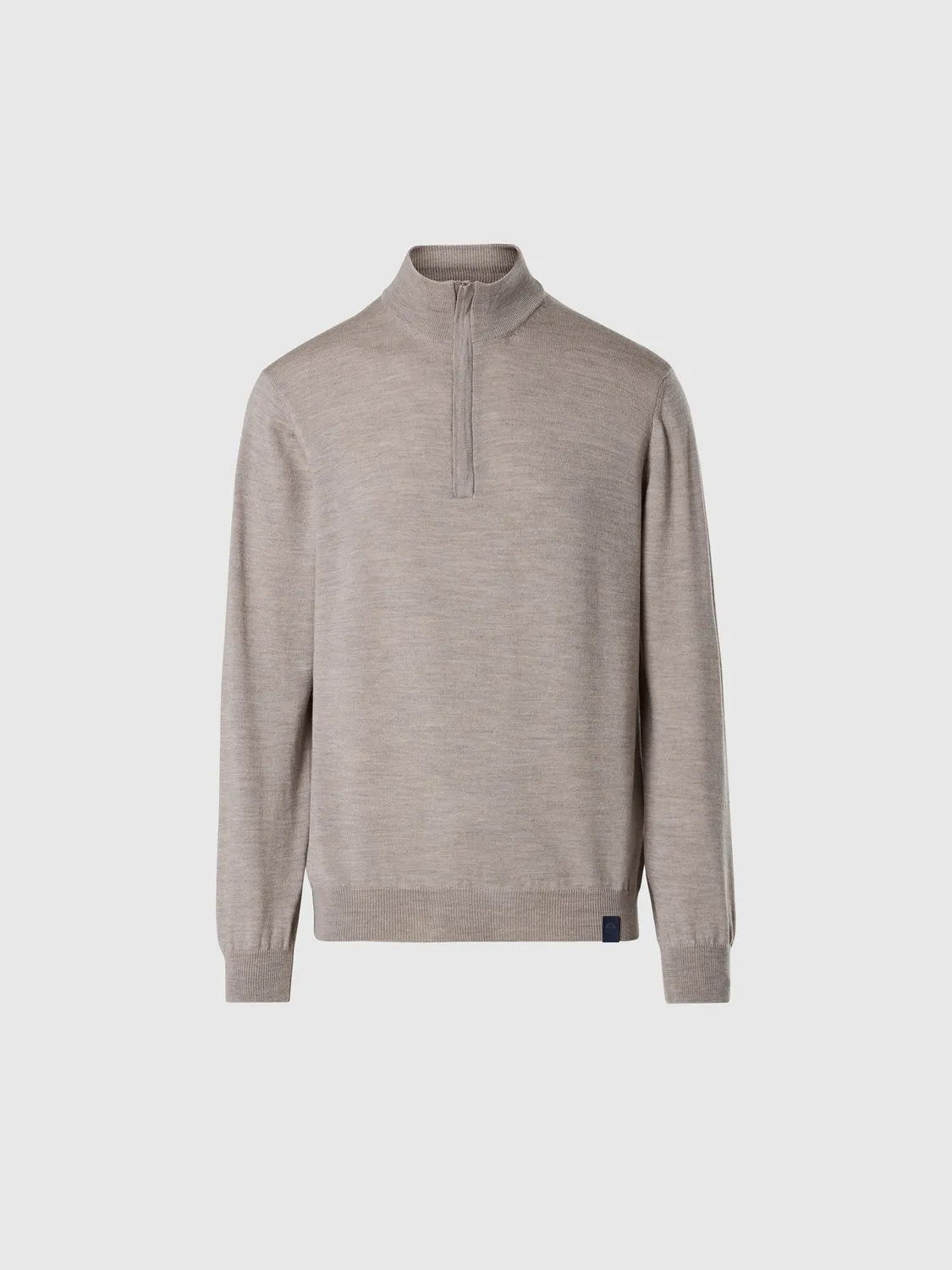 North Sails pull demi-zip mérinos homme fossil