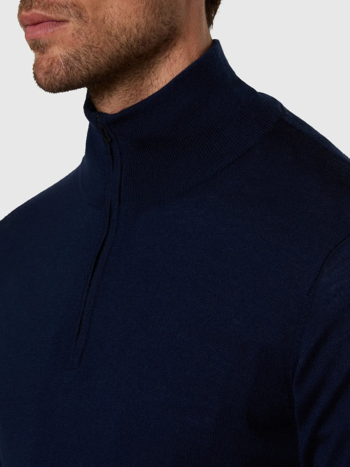 North Sails pull demi-zip mérinos homme bleu marine
