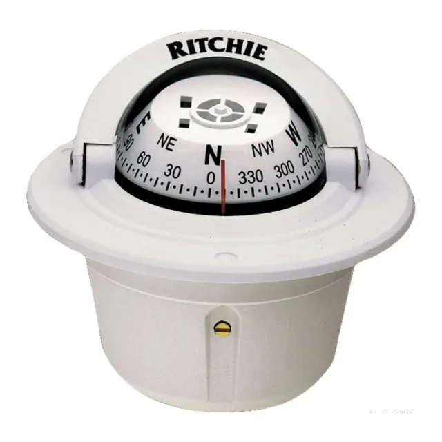 Ritchie Explorer compas encastrable blanc 2"3/4 LED 12V