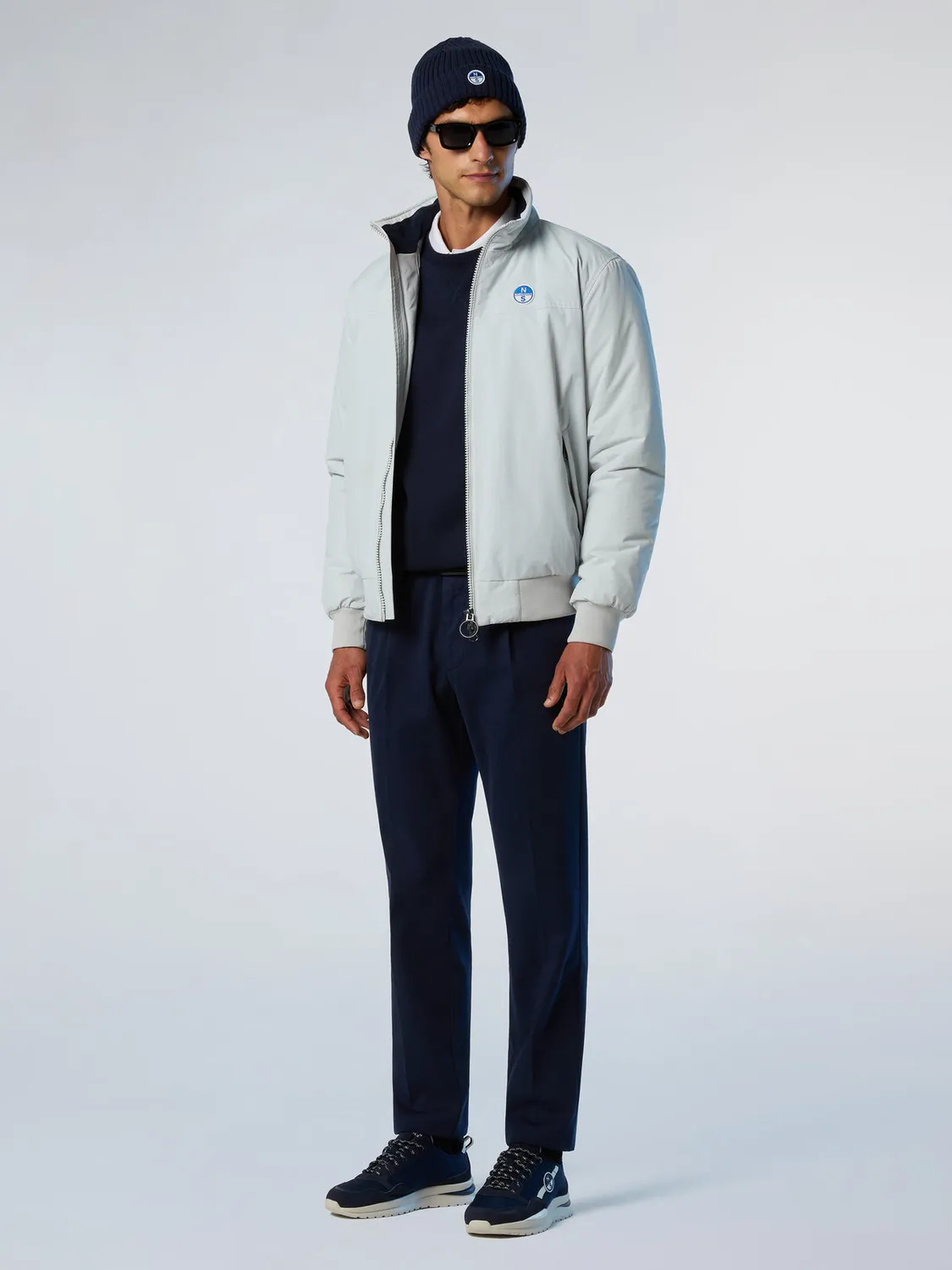 North Sails Defender chino gabardine plisé slim coton bio