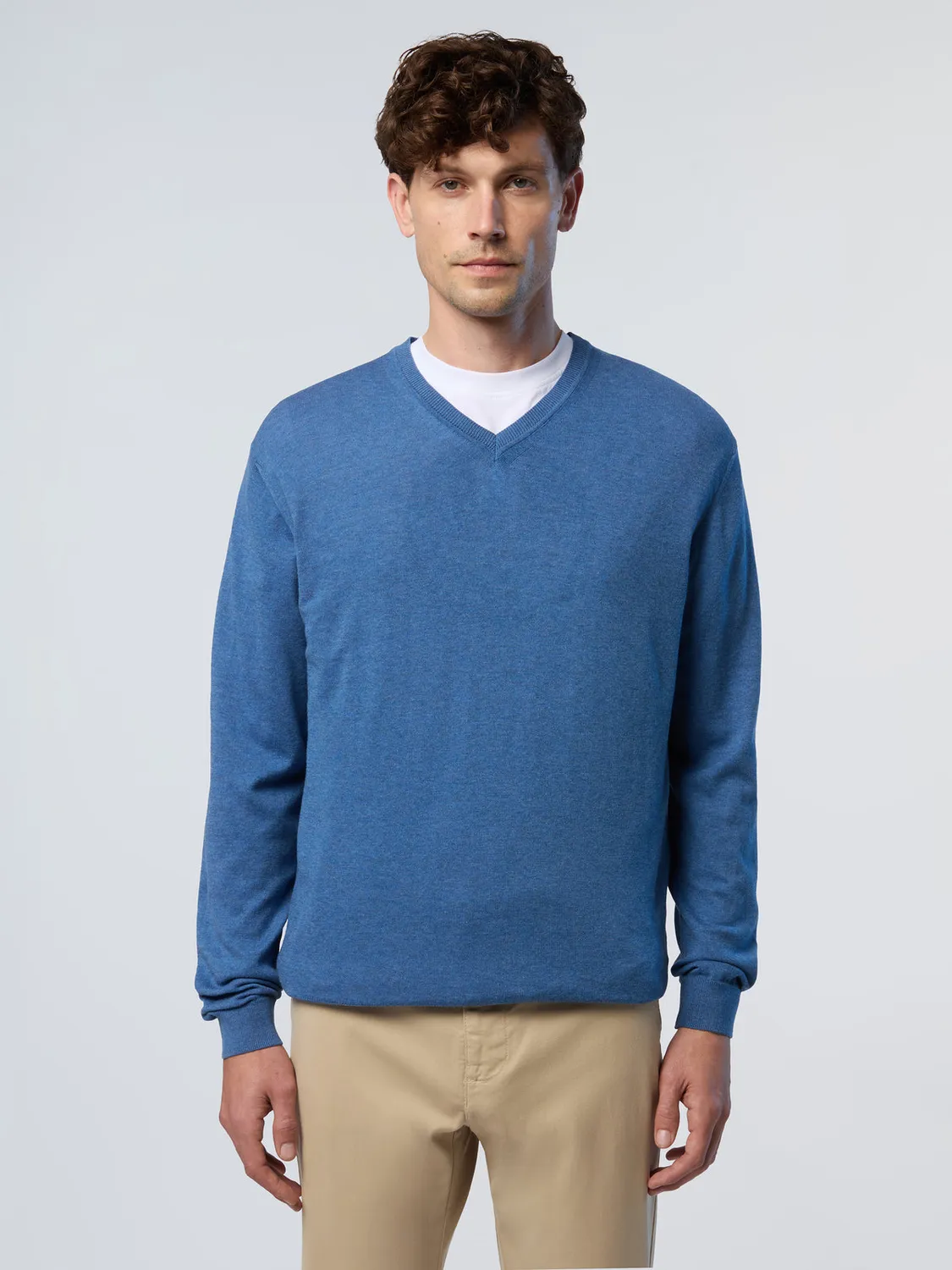 North Sails pull col V coton bio label logo