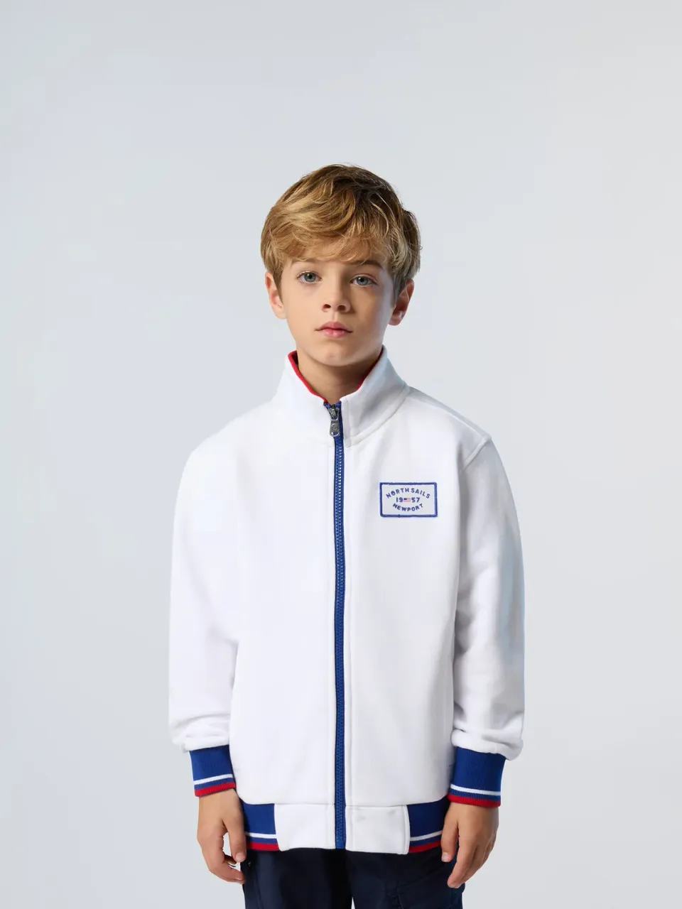 North Sails Newport sweat zippé col montant coton bio