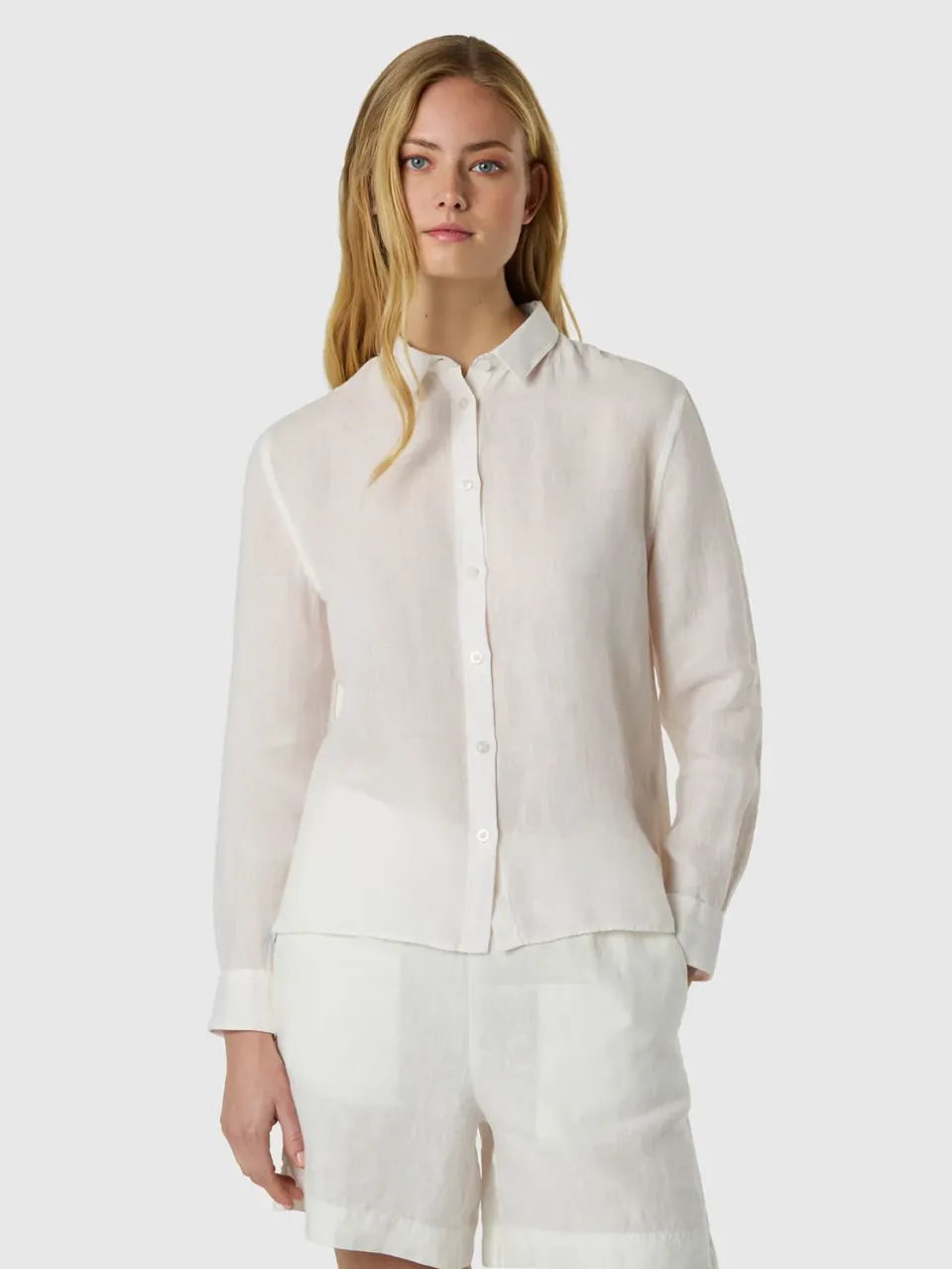 North Sails chemise lin homme logo brodé