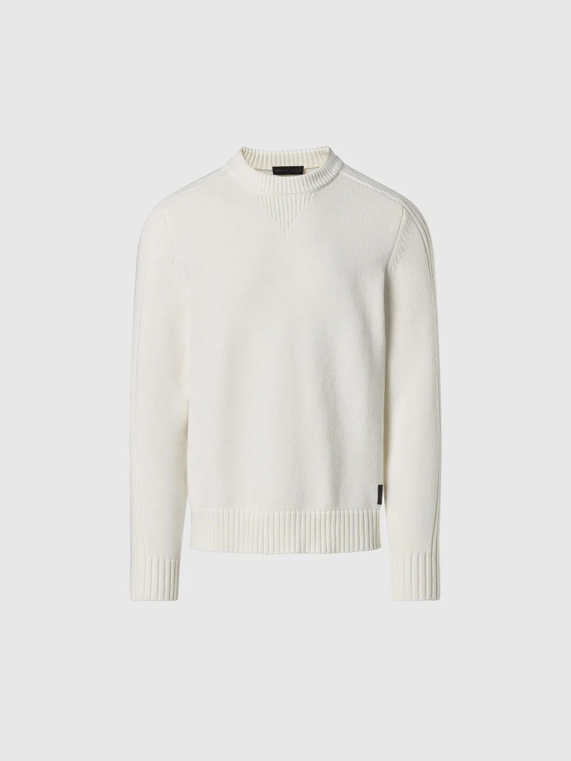 North Sails Pull col rond V coton bio nylon
