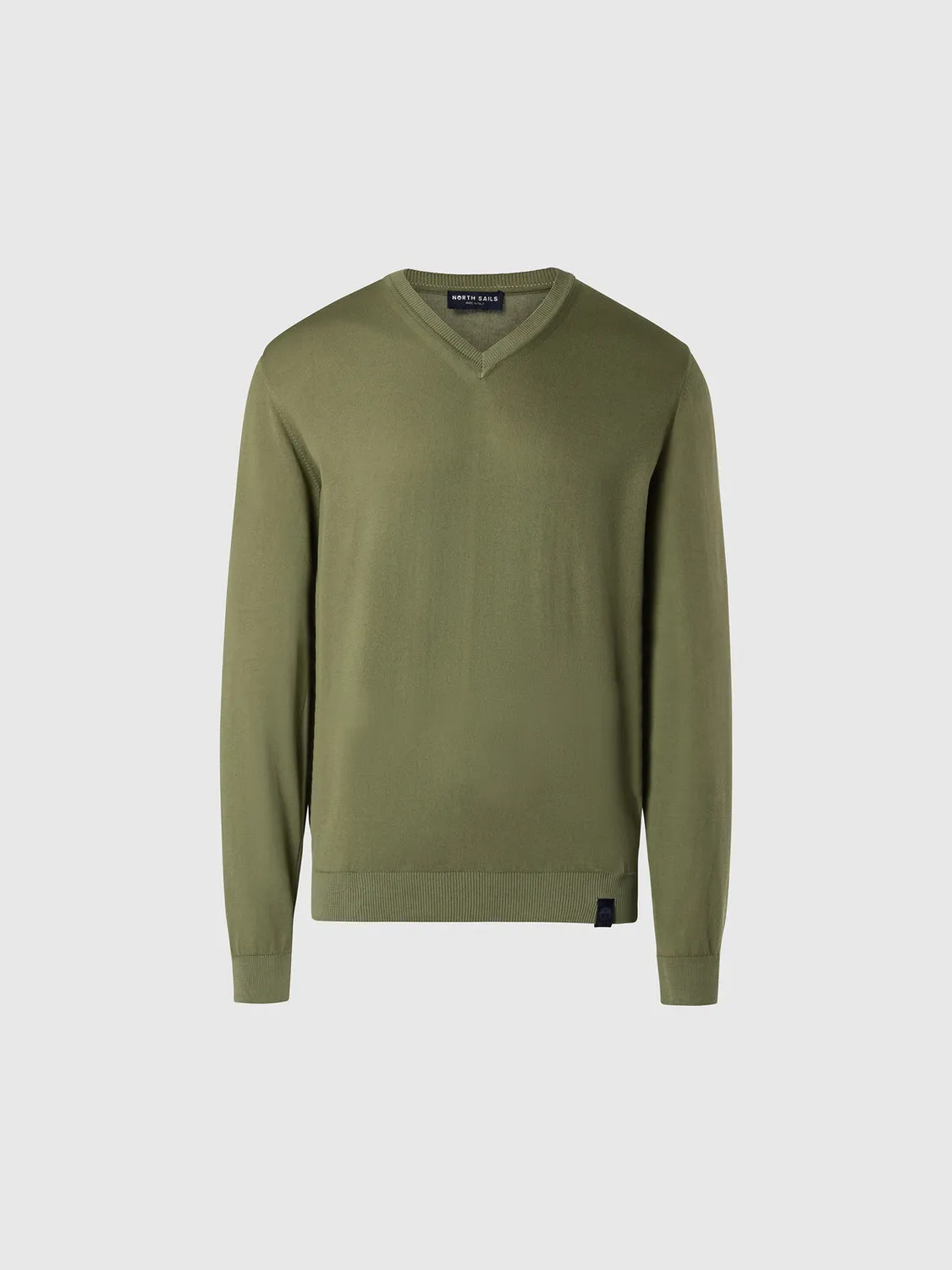 North Sails pull col V coton bio label logo
