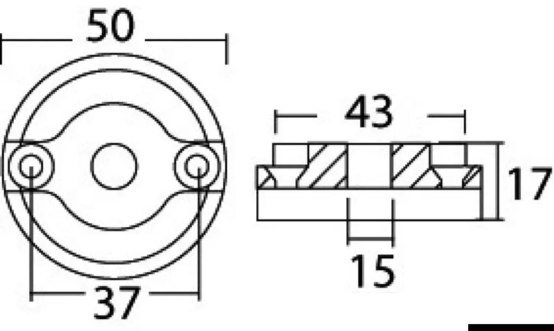 Tecnoseal anode pour Vetus Bow 35/55 propulseur