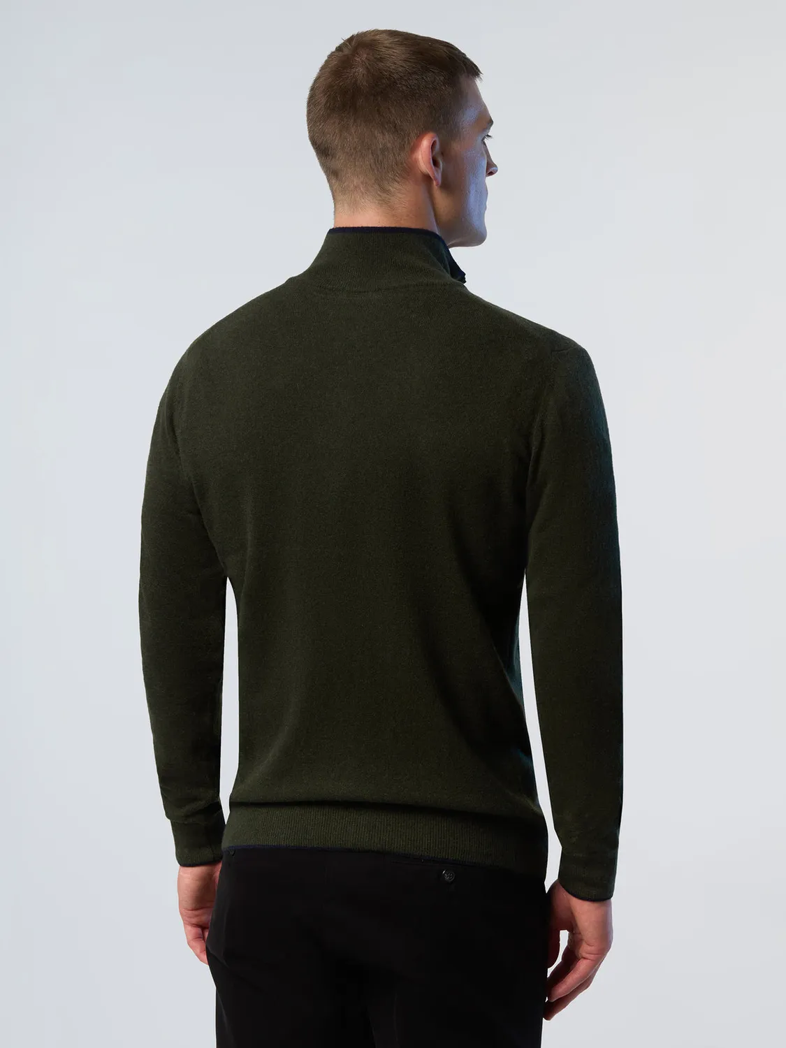 North Sails pull demi-zip éco-cachemire col montant