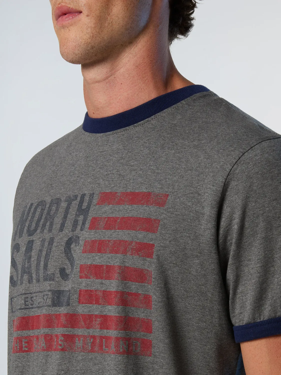 North Sails t-shirt Archive coton épais drapeau US
