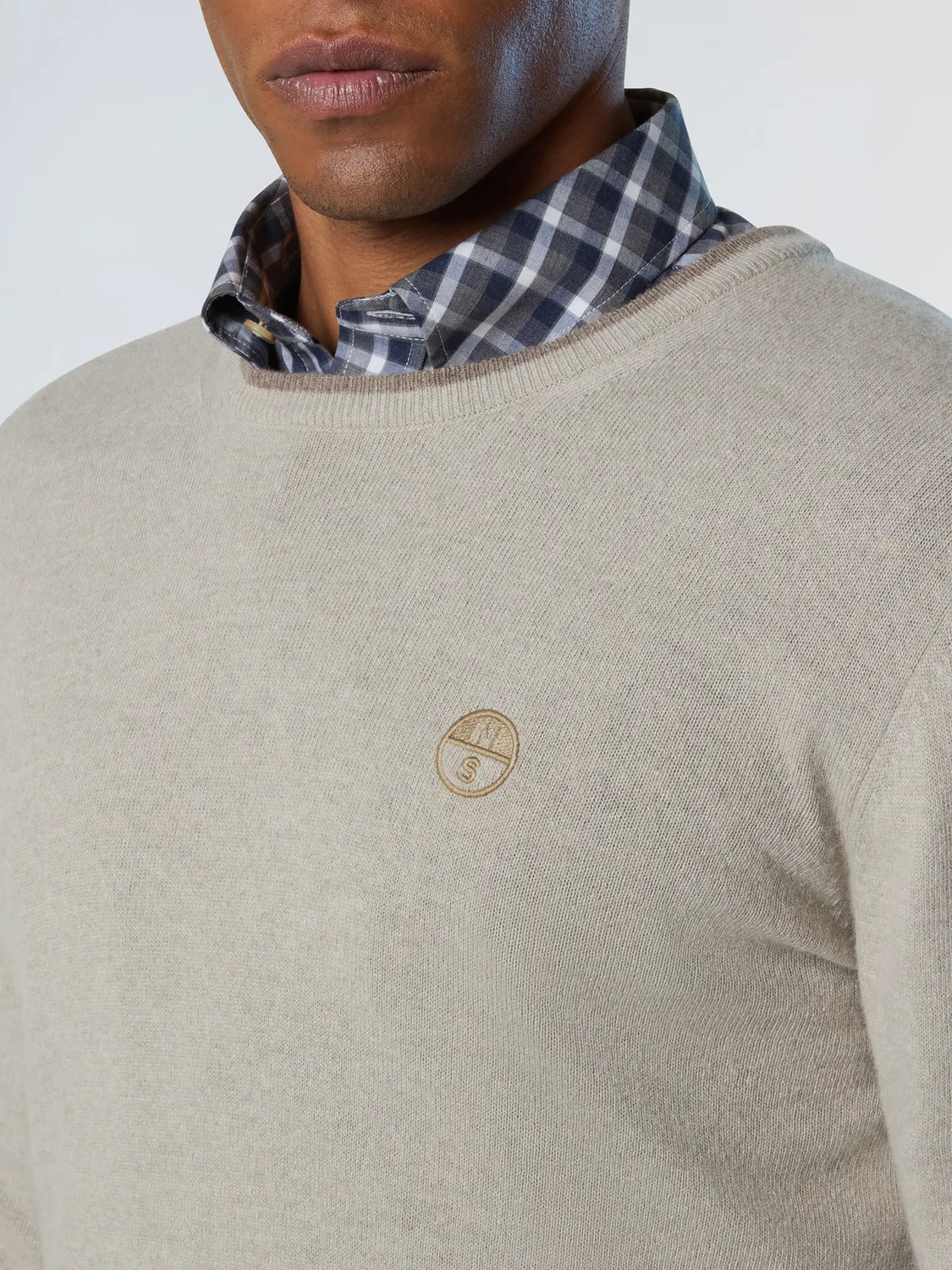 North Sails pull col rond logo brodé recyclé