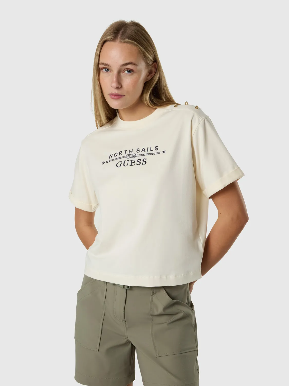 North Sails Guess Logo t-shirt femme bleu marine